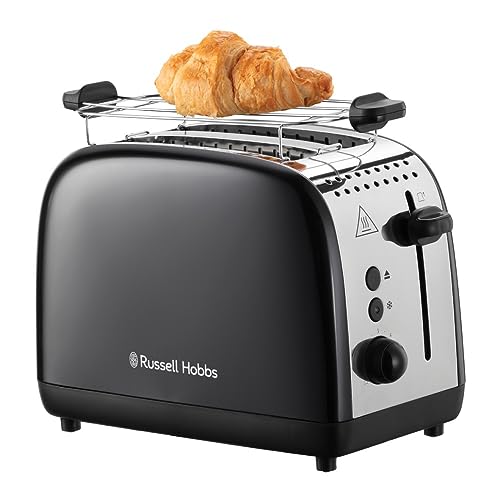 toaster russell hobbs colours plus 26550-56 edelstahl schwarz 2 scheiben 1600w