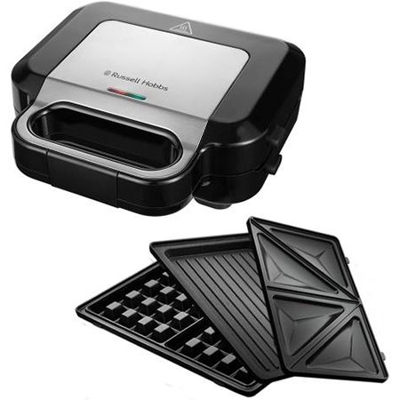 russell hobbs sandwichmaker 3-in-1 mit 3 platten, 37,95 euro