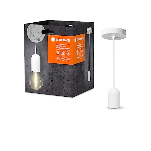 ledvance vintage pendelleuchte round plaster e27 weiß max. 25w innenraum