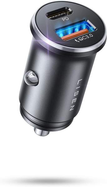 lisen 54w zigarettenanzünder usb c auto ladegerät adapter pd qc3.0 für iphone 15 16 samsung s24