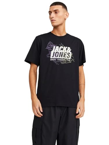 jack & jones t-shirt männer gedruckt rundhals 100 % baumwolle größe m bis xl