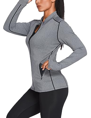 pinspak damen softshelljacke wasserdicht winddicht atmungsaktiv yoga fitness hellgrau L