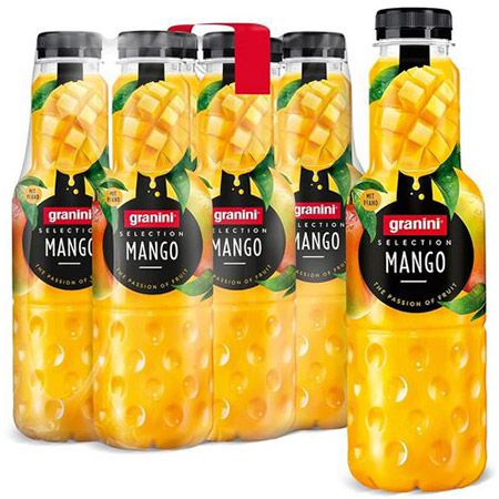 granini Mango Fruchtsaftgetränk 6x0,75l, 24% Frucht, vegan, laktosefrei