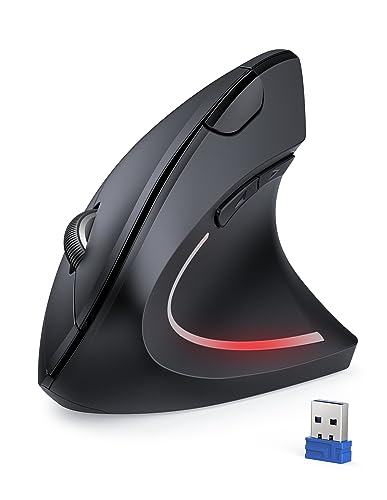 tecknet kabellose ergonomische vertikale maus 4800 dpi 5 tasten für windows und mac