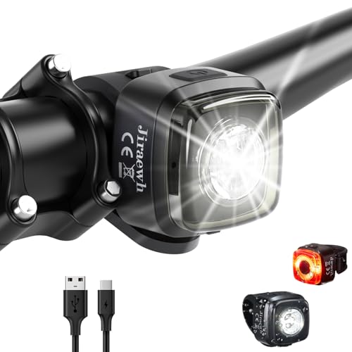 led fahrradlichter set stvzo zugelassen, wiederaufladbar 600mAh, wasserdicht ipx5