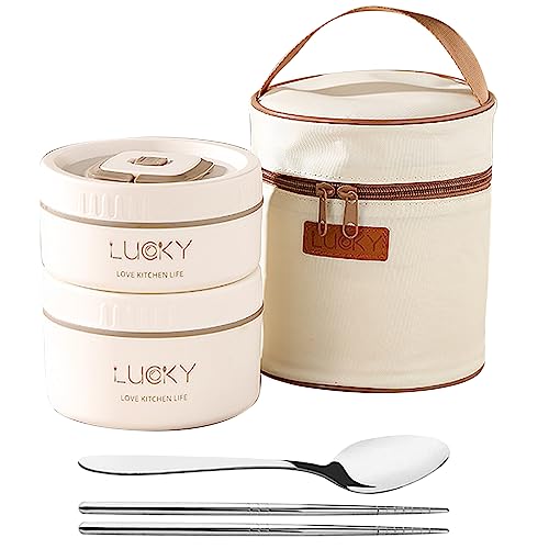 kyaoayo isolierter lunchbehälter edelstahl mikrowellengeeignet 1400ml für kinder und erwachsene