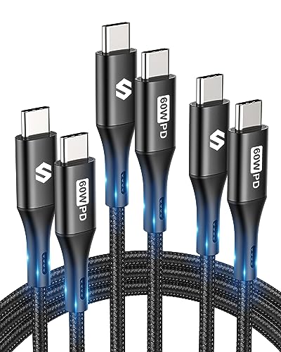usb c kabel 3er set silkland 1m 2m 60w 3a pd schnellladung für iphone 16 15 pro max samsung galaxy s25 s24 s23 ipad pro macbook pro air