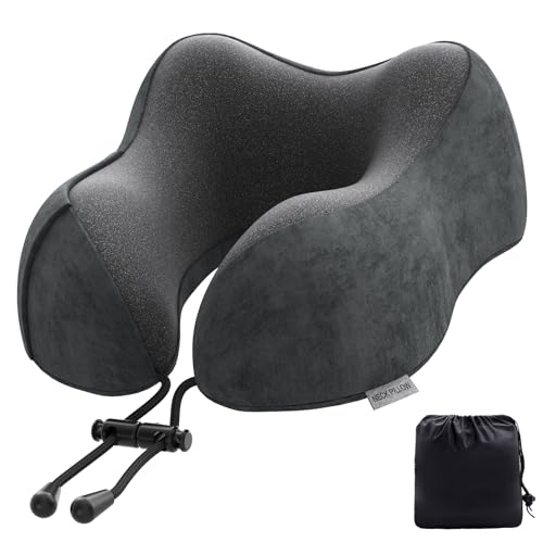 nackenkissen flugzeug reisekissen auto travel pillow memory foam dunkelgrau