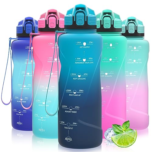 coolfel trinkflasche 2l 1,5l 1l 700ml 500ml auslaufsicher mit zeitmarkierung bpa frei
