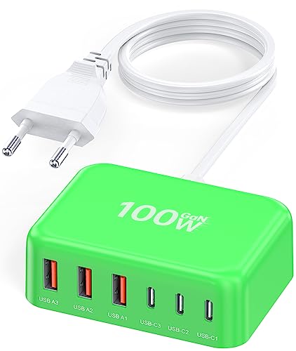 usb c ladegerät 100w 6-port adapter schnelles ladegerät pd 3.0 für iphone ipad samsung