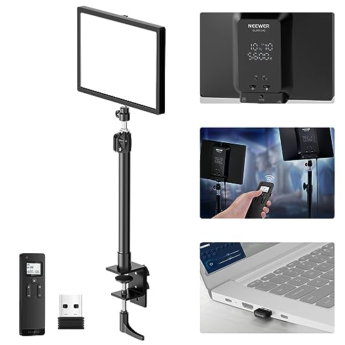 neewe 25w 12.9 inch streaming key light dimmbar 2900-7000k mit tischständer und fernbedienung