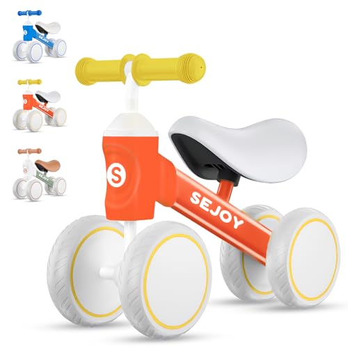 baby balance bike sejoy für kinder 10-36 monate kleinkind walker orange geschenke