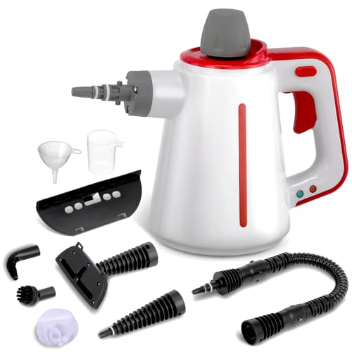 dampfreiniger irishom 900-1050w 3 bar 3.5l tank 95c mit zubehör-set für böden sofas badezimmer fenster