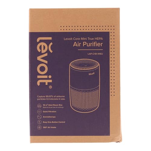 levoit luftreiniger mit hepa filter gegen schimmel, staub, tierhaare, 7 watt, weiß