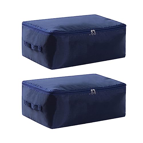 koffer organizer 2pcs aufbewahrungsbox mit reißverschluss oxford tuch marineblau