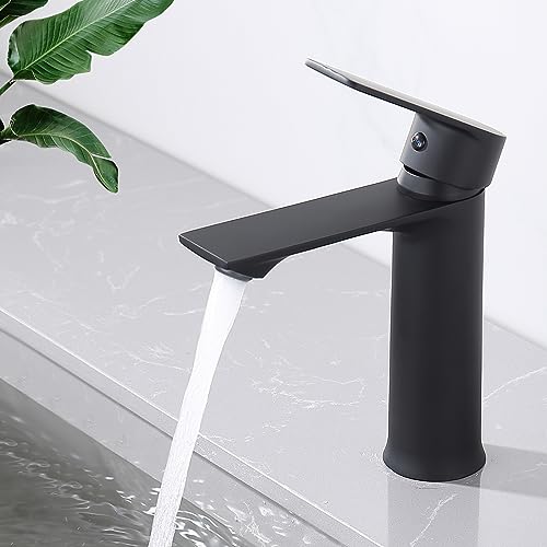 homelody badarmatur schwarz - mischarmatur für heißes und kaltes wasser