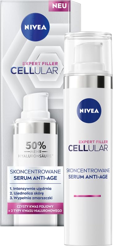 nivea cellular expert filler hyaluron serum für jünger aussehende haut, 40 ml