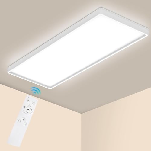 epicflare led deckenleuchte 58x20x2,8 cm ip44 mit fernbedienung 2700k-6500k