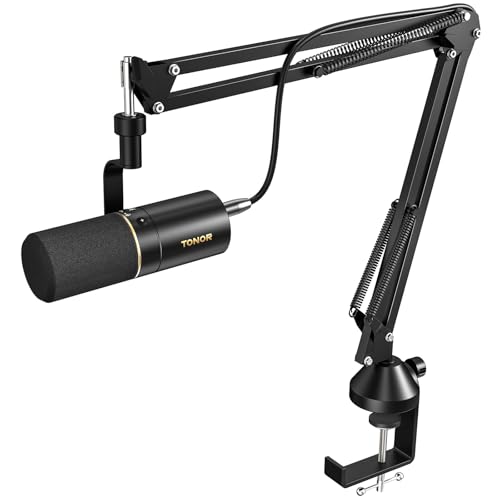 Produktbild: tonor gaming mikrofon mit xlr usb kabel und mikrofonarm für streaming und aufnahme