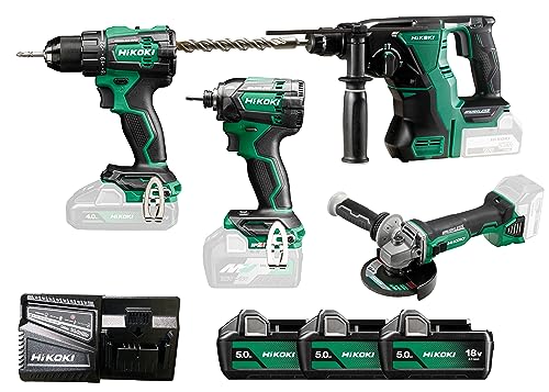 hikoki brushless combo-kit kc1 mit ladegerät und transporttasche