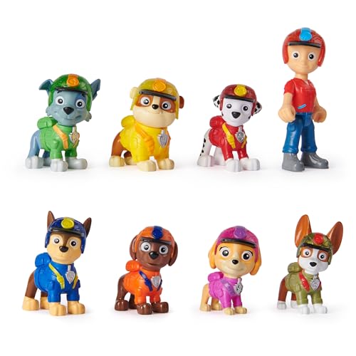 paw patrol jungle pups geschenkset mit 7 hundefiguren und 1 ryderfigur, ab 3 jahren