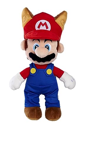 super mario plüsch waschbär 30cm von simba, weich und kuschelig