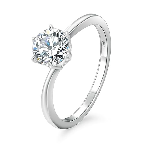 moissanite ring 1ct rundschliff 925 silber krkc mit sechs krappen 17