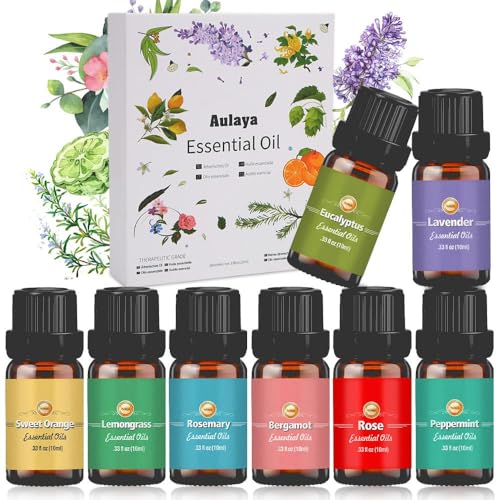 ätherische öle set 8 x 10 ml rosmarin bergamot eucalyptus lavendel für diffuser kerzen spa