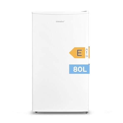 comfee kühlschrank rcd80wh2(e) weiß, regelung, verstellbare füße