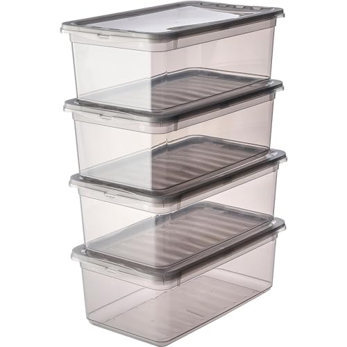 aufbewahrungsboxen keeeper air control system 4-teilig 4 x 5,6 l transparent grau