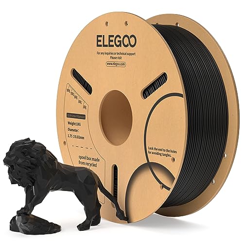 elegoo pla filament 1,75 mm schwarz 1 kg maßgenauigkeit 0,02 mm