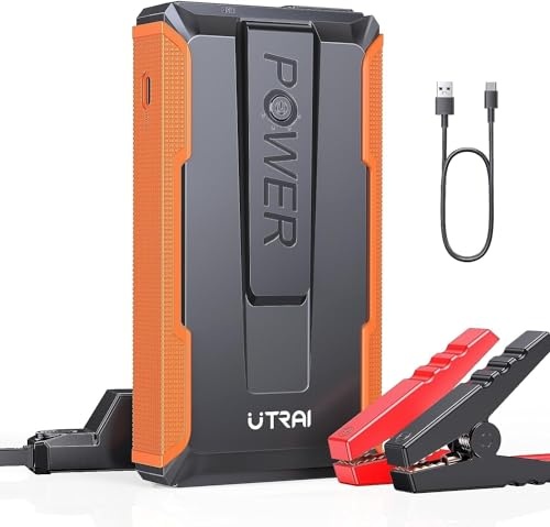 utrai starthilfe powerbank 2000a für 12v autos bis 6,5l benzin 5,5l diesel, usb ausgänge