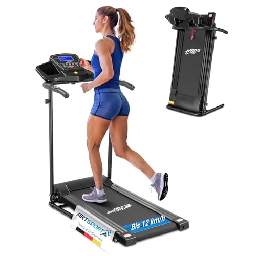 artSport laufband speedrunner 2200 klappbar 12 km/h 12 programme steigung 5 zoll display bis 120 kg