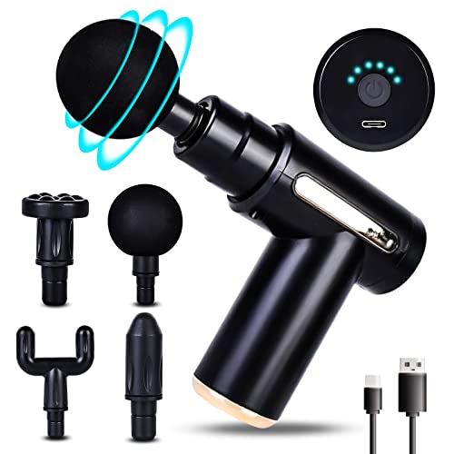 massagepistole muskelmassagegerät massage gun 6 geschwindigkeiten leise tragbar mit 4 köpfen