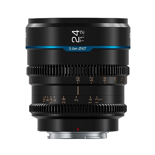 Produktbild: sirui night walker 24 mm cine lens t1.2 manuell für e mount cameras schwarz