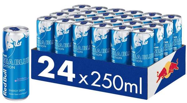 red bull sea blue edition 24x dose juni-beere, 17,21 euro, 72 cent pro dose