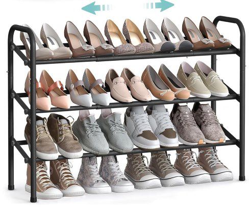songmics schuhregal verstellbar metall 3 ebenen für 17,99 statt 26