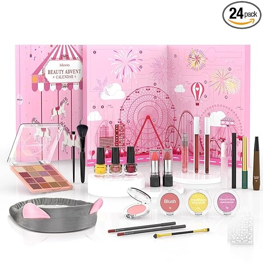 beauty adventskalender 2025 mit 24 kosmetik produkten für frauen und teenager