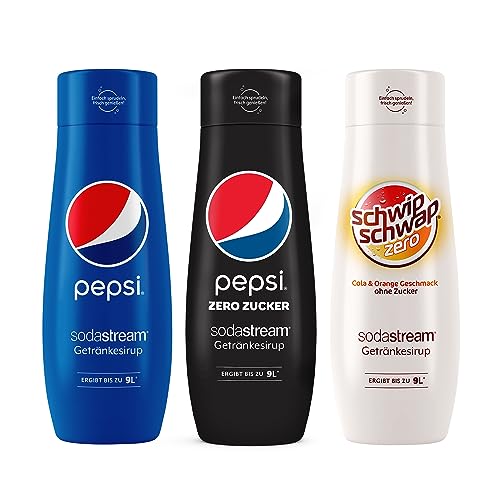 sodastream sirup-bundle pepsi, pepsi max, schwip schwap zero 3x 440ml
