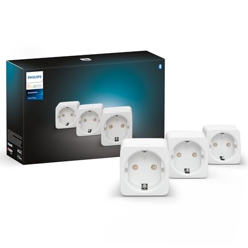 philips hue smart plug 3er pack, smarte steckdose, kompatibel mit amazon alexa