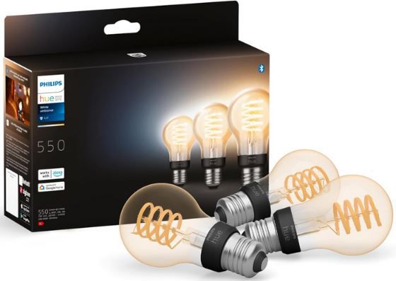 philips hue e27 filament 3er pack white ambience 7w für 76,99 statt 89