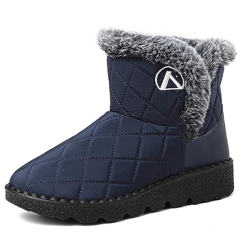 vtasq winterstiefel wasserdicht gefüttert für herren und damen blau eu 40