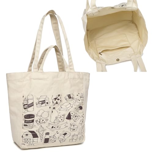Miss Lulu Tote Bag Damen Groß Shopper Handtasche Schultertasche für Schule Uni Einkaufen