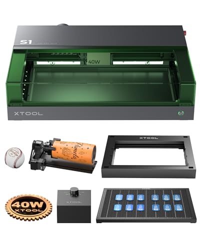 xtool s1 laser graviermaschine 40w, sicherheit, autofocus, 600mm/s, 498x319mm für metall holz leder