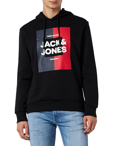 jack & jones herren kapuzenpullover schwarz navy, größe m, pack: 2 stück
