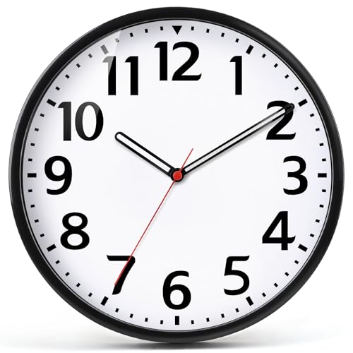 wanduhr 9 zoll leise nicht tickend batteriebetrieben modernes design für küche büro