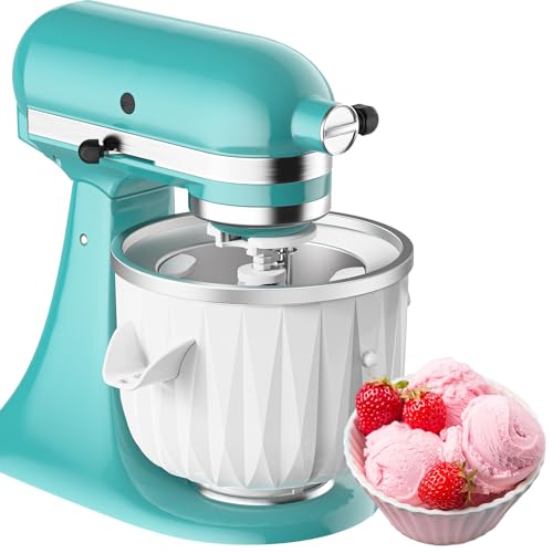 coolcook eiscremeaufsatz für kitchenaid, 2 quart für sorbet, gelato, frozen joghurt