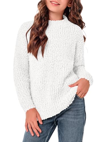 tankaneo mädchen pullover fleece warm einfarbig rundhalsausschnitt herbst winter
