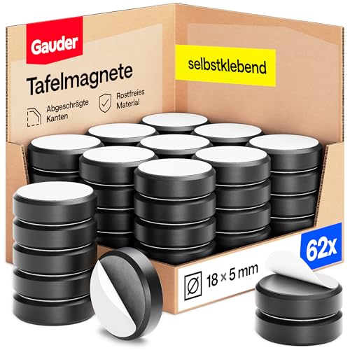 magnete mit klebepad für magnettafel 62 stück 18x5 mm gauder