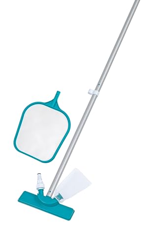 bestway poolpflege set mit venturi-sauger und kescher bis 396 cm